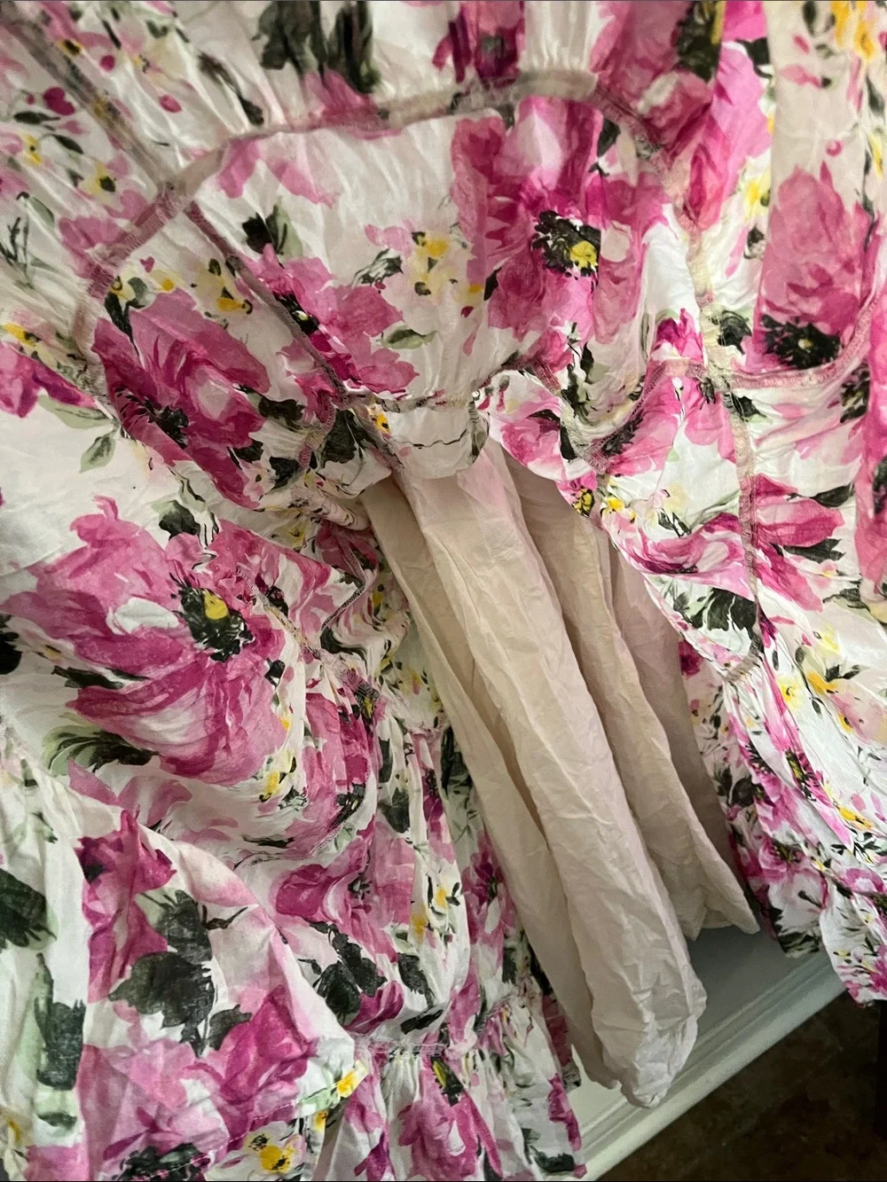 Abercrombie & Fitch Pink Floral Maxi Dress L